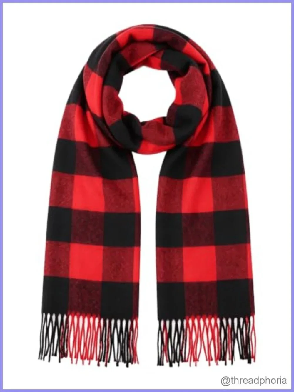 Classic Plaid Winter Scarf for Women Men Shawl Wrap